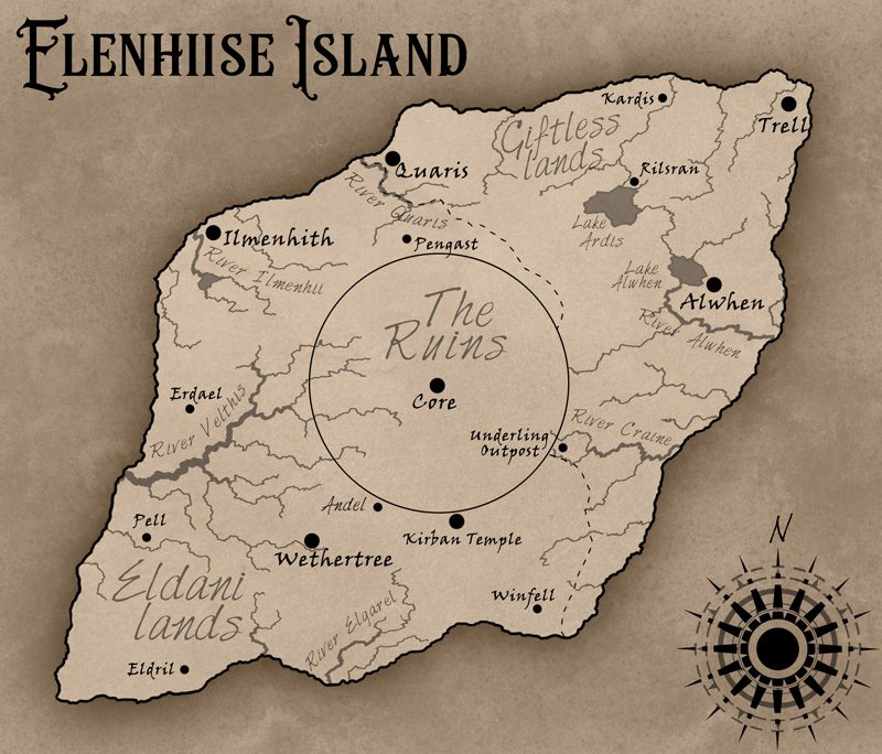 Map of Elenhiise Island