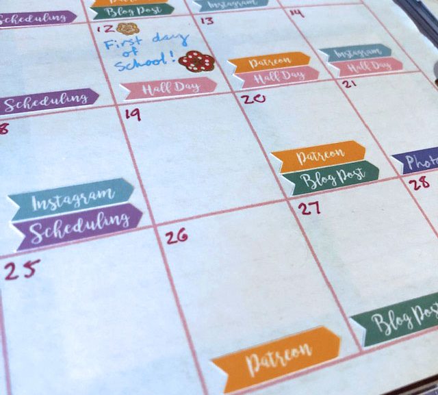 Free printable schedule stickers for authors