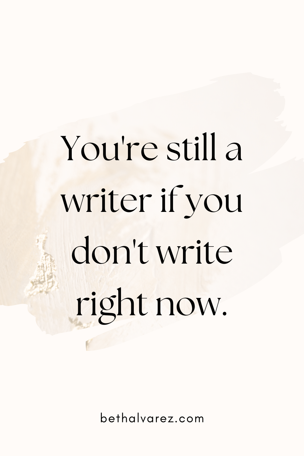 The validity of the writer who doesn’t write