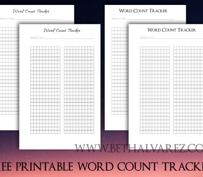 Preptober Freebie: Word count tracker printable pages