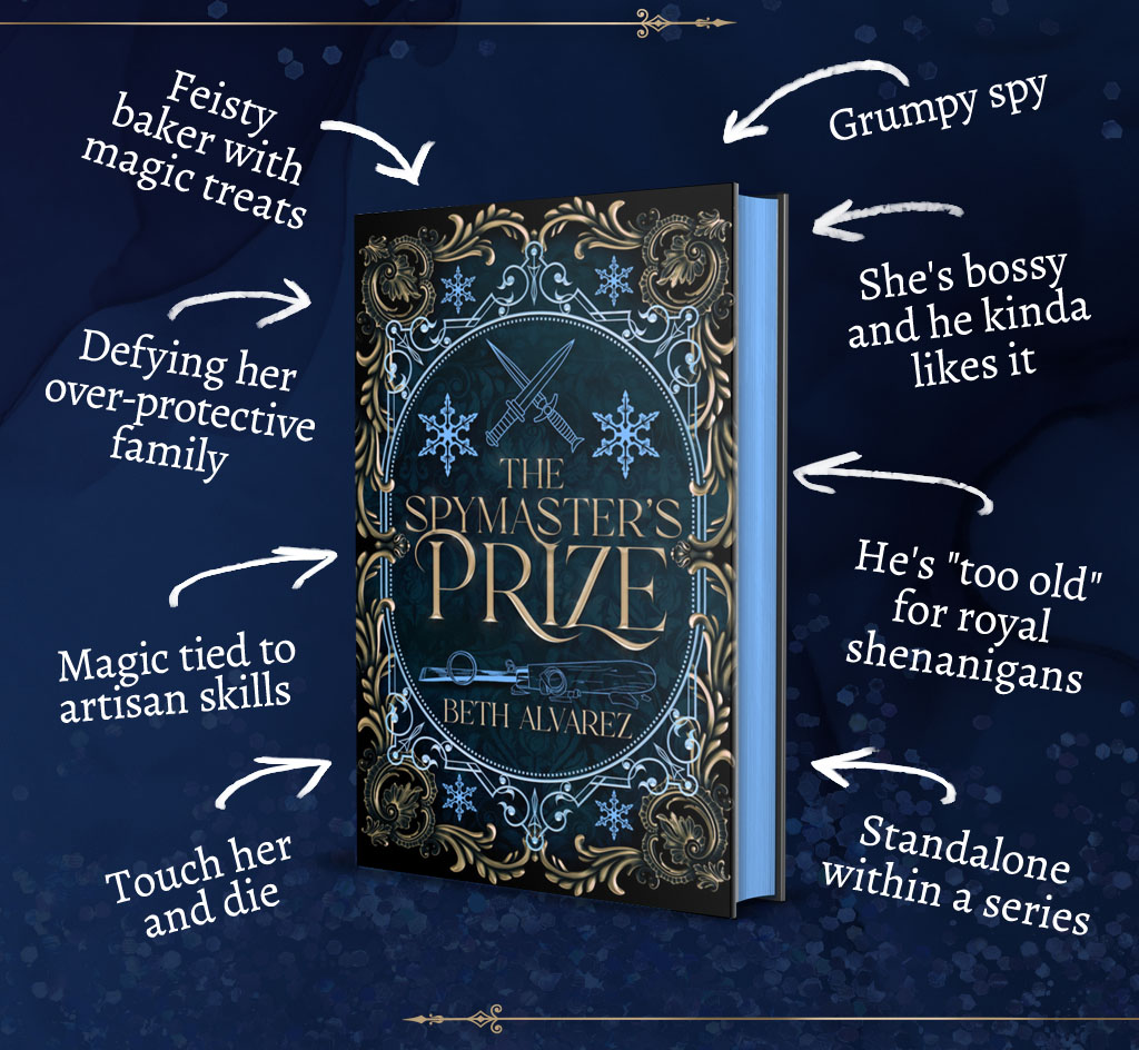 The hardcover edition of the book is surrounded by popular romantasy tropes that can be found within the book.